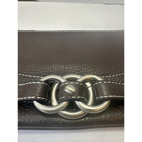 Wilson's Leather Purse ~ Wristlet ~ Wallet‎ Brown Silver Tone Metal - Picture 2 of 8